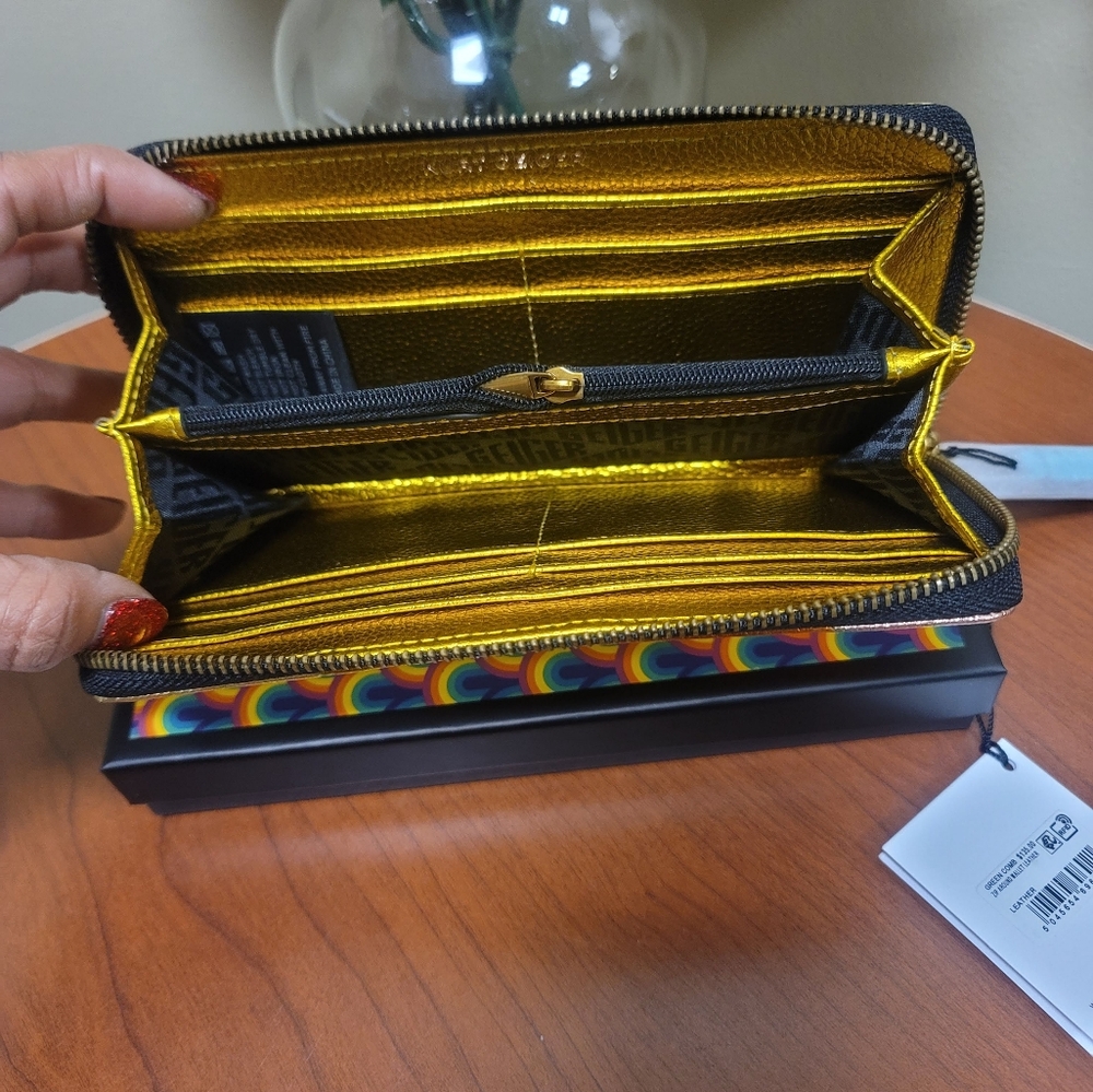 KURT GEIGER LONDON LEATHER ZIP WALLET - Picture 10 of 12